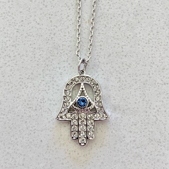 Touchstone Crystal Hamsa Necklace - Picture 2 of 5
